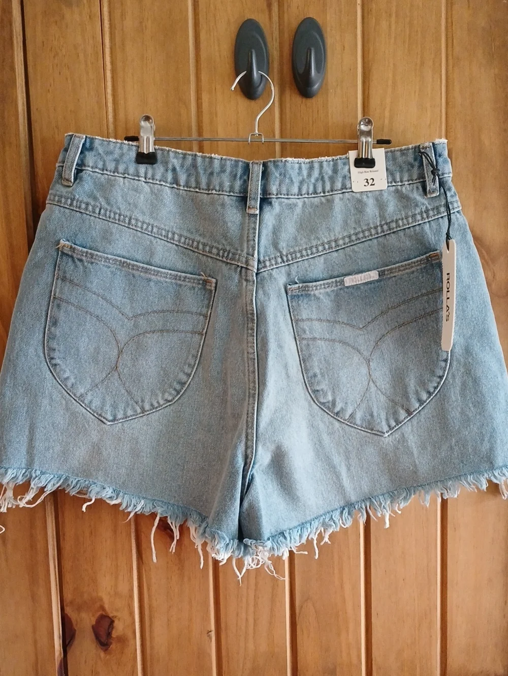 Rollas Mirage High Rise Relaxed Denim Shorts - 32